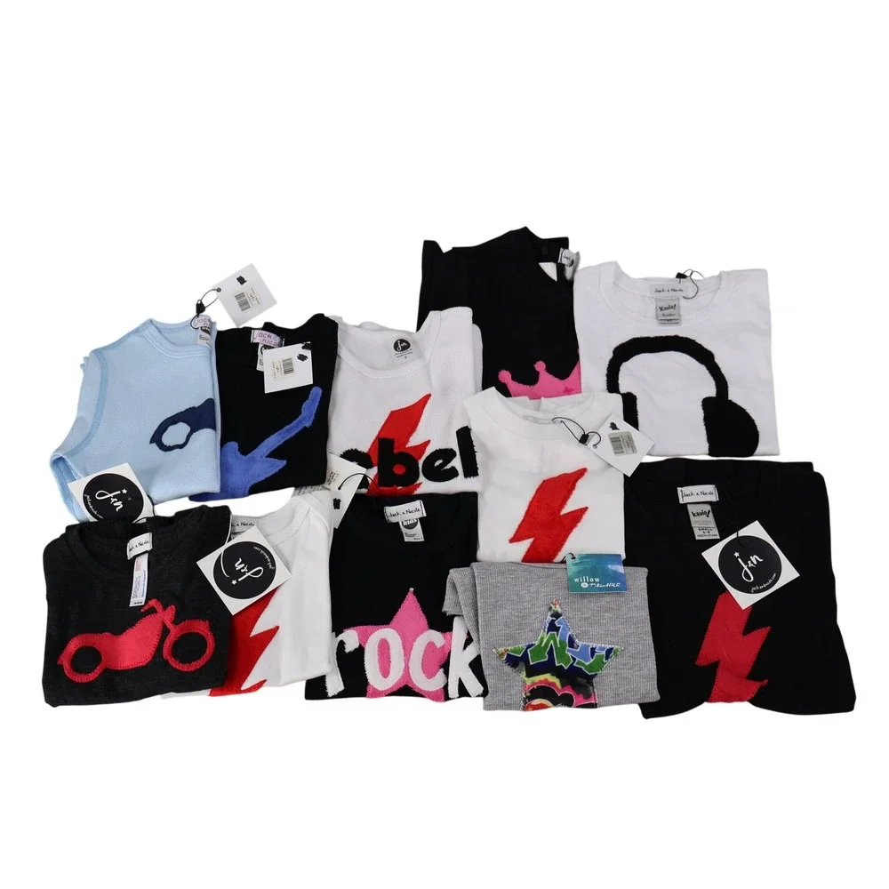 RESELLER BUNDLE Kids Unisex Shirts Long Sleeve Short Sleeve‎ New With Tags 7702